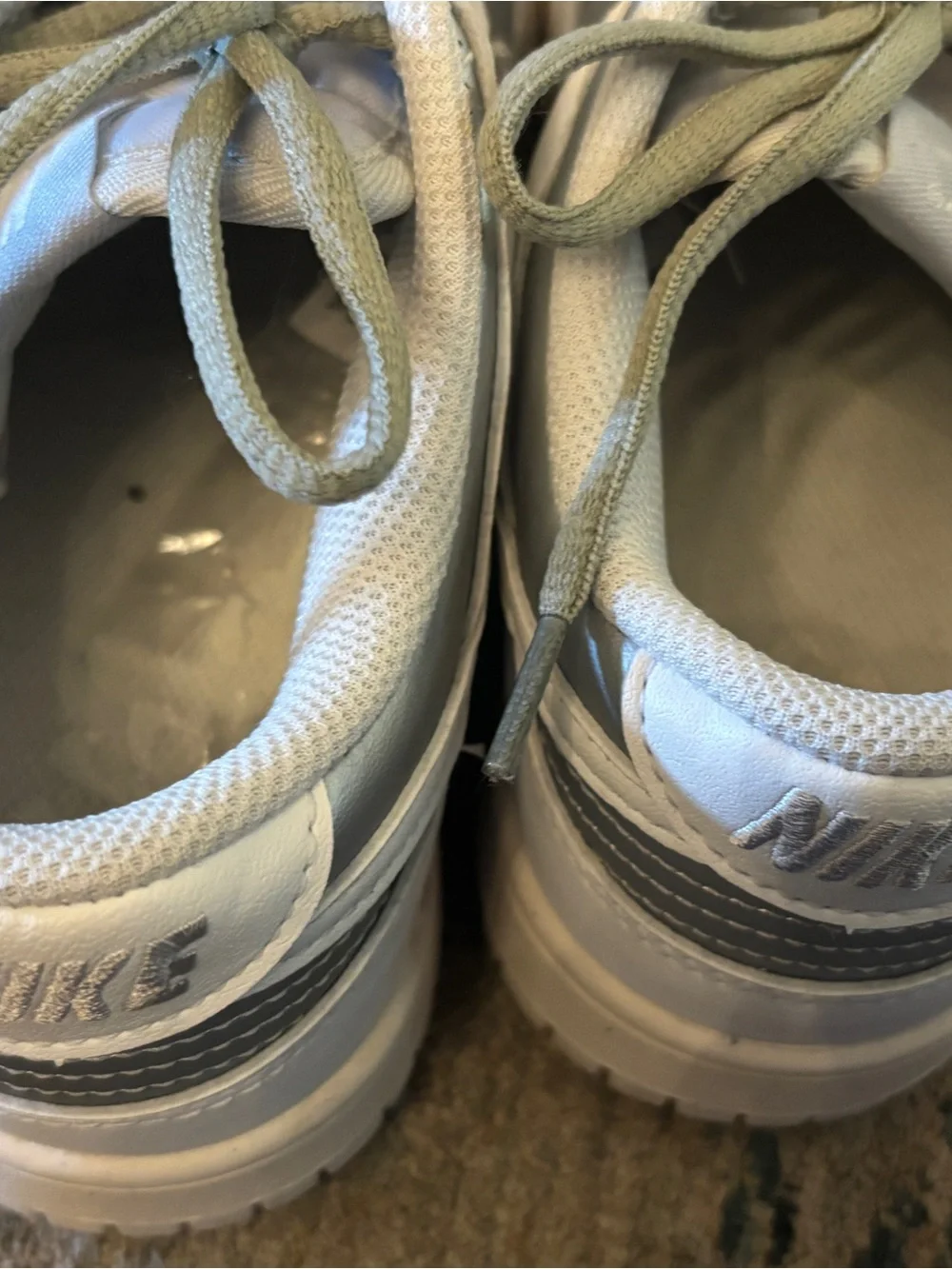 Nike White Sneaker Inner Label Detail